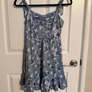 nine britton Light Blue Smocked Dress